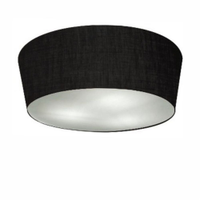 Plafon Cone Md-3004 Cúpula em Tecido 15/50x40cm Preto - Bivolt
