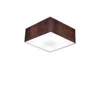 Plafon Quadrado Md-3000 Cúpula em Tecido 12/25x25cm Café - Bivolt