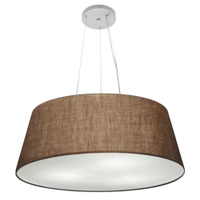 Pendente Cone Md-4002 Cúpula em Tecido 21-60x50cm Café - Bivolt
