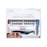 Kit cílios kiss falscara starter preto