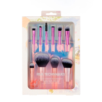 Kit de mini pincéis para maquiagem e viagem travel bag best 10 real techniques