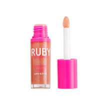 Gloss ruby kisses glitter electric glaze blush gold dourado