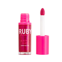 Gloss ruby kisses glitter electric glaze fuchsia rosa