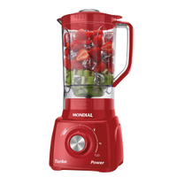 Liquidificador Mondial L99-FR Turbo Power Vermelho com 3 Velocidades - 500W - 220V