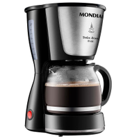Cafeteira Elétrica Mondial Dolce Arome Inox C-30 18 Xícaras - Preta - 220v
