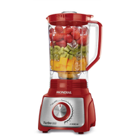 Liquidificador Mondial Turbo Inox L-1100 Ri Vermelho - 220v
