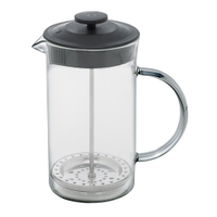 Cafeteira Prensa Francesa de Vidro Borossilicato Lyor Lyon com Tampa de Plástico Preta 600ml