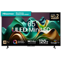 Smart TV 65" Hisense Ultra HD 4K Mini LED U6N com Google TV, Wi-Fi, Bluetooth, USB e HDMI - 65U66LUA