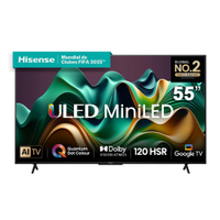 Smart TV 55 Hisense Ultra HD 4K Mini LED U6N com Google TV, Wi-Fi, Bluetooth, USB e HDMI - 55U66LUA