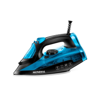 Ferro a Vapor Mondial F-53 com Spray Preto/Azul - 220V