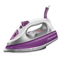 Ferro de Passar a Vapor Mondial FVN-01-P com Spray e Base Cerâmica Diamante Branco/Roxo - 220V