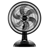 Ventilador de Mesa 40cm Mondial Turbo VT40NB com 8 Pás, 3 Velocidades - Preto e Prata - 110V