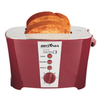 Torradeira Tosta Pane Britânia com 7 Opções de Tostagem - Vermelha - 220v