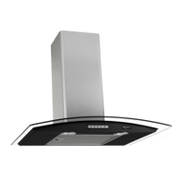 Coifa de Parede Vidro Curvo Terim 60cm - 110V