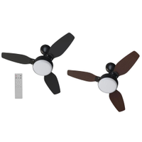 Ventilador de Teto Ventisol Legacy Led PR 3P Preto com Tabaco C/R Inverter Bivolt - Bivolt