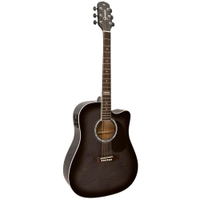 Violao Folk Giannini Gf 1D Ceq Cutaway Tbk - Trans. Black