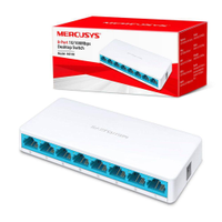 Switch Mercusys MS108, 8 portas 10/100 Mbps