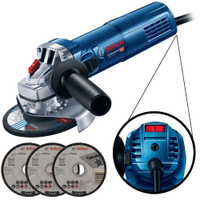 Esmerilhadeira Angular 5 POL 900W Gws 9-125 S com Controle de Velocidade + 3 Discos BOSCH - 110V