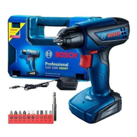 Furadeira Parafusadeira Profissional Bateria - Azul-Marinho