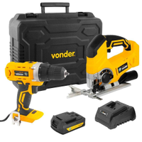 Kit Parafusadeira Serra Tico Tico Com Bateria e Carregador 18v 2H IPFTTVK Vonder