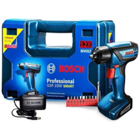 Furadeira/Parafusadeira Bosch GSR 1000 Smart 12V Bivolt Bateria Maleta Bits - Bivolt