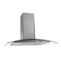 Coifa de Parede 80cm Vidro Curvo Duto Slim Fogatti Inox - 220V