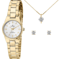 Kit Relógio Champion Feminino com Colar e brincos CH24517C