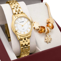 Kit Relógio Mondaine Feminino com Pulseira 32796LPMKDE1K2