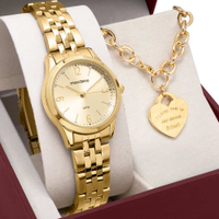 Kit Relógio Mondaine Feminino com Pulseira 32720LPMKDE1K3