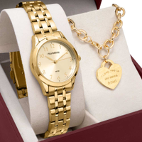 Kit Relógio Mondaine Feminino com Pulseira 32608LPMKDE1K3