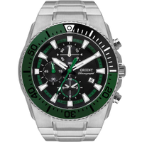 Relógio ORIENT masculino cronógrafo aço MBSSC247 P1SX