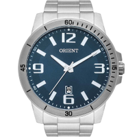 Relógio Orient Masculino Prateado Mbss1419 D2Sx Quartz Azul