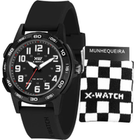 Kit Relógio X-Watch Masculino com Munhequeira XMPP0051K0BIP2PX