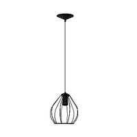 Pendente Aramado Dinamarca Preto 1 Lamp - Nacional Iluminação