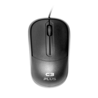Mouse Óptico C3PLUS MS35BK 1000DPI USB, Com Fio Preto