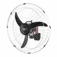 Ventilador Oscilante de Parede Preto Bivolt Grade em Aço Preto