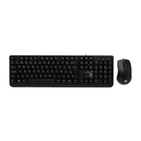 Kit Teclado e Mouse com Fio Maxprint - USB 2.0, 1000 DPI, Padrão ABNT-2, Preto