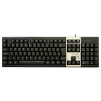 Teclado com Fio Maxprint Industrial Standard - USB 2.0, 107 Teclas, Preto