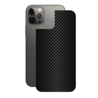 Pelicula iPhone 12 Pro-Traseira Fibra Carbono Preta-Gshield