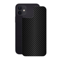Pelicula iPhone 12 Mini-Traseira Fibra Carbono Preta-Gshield