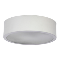 Plafon Redondo De Alumínio 35cm Branco 3L