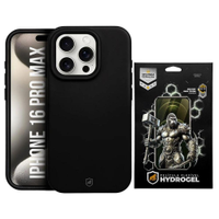 Kit Capa case capinha Silicon Premium e Pelicula Hydrogel HD para iPhone 16 Pro Max - Gshi
