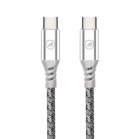 Cabo Dual Tech PD 100W Tipo C / Tipo C -Branco-1,8M- Gshield