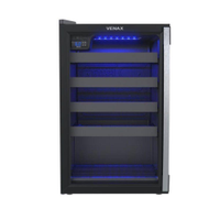 Adega Piubella 100 Para 24 Garrafas Preto Porta Invertida - 220V