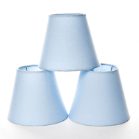 Jogo Cúpulas Para Lustre Azul Quarto Bebê Infantil (3 Unid.)