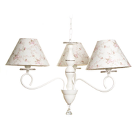 Lustre 3 Lâmpadas Haste Madeira Com Strass Quarto Bebê Infantil