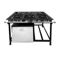 Fogão Industrial 6 Bocas com Forno Baixa Pressão P7 - Fundiferro