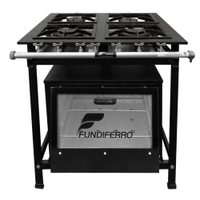 Fogão Industrial 4 Bocas com Forno P7 - Fundiferro