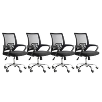 Conjunto 4 cadeiras de escritório Diretor Reclinável Clint - Travel Max