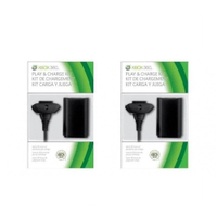 Kit 2 Bateria Carregador Controle Xbox 360 58000mah
